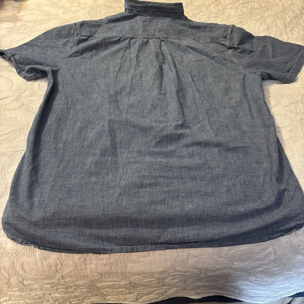 Vans Men's "Off The Wall" Short Sleeve chambray Button Up Shirt XXL Van Logo - Picture 5 of 5